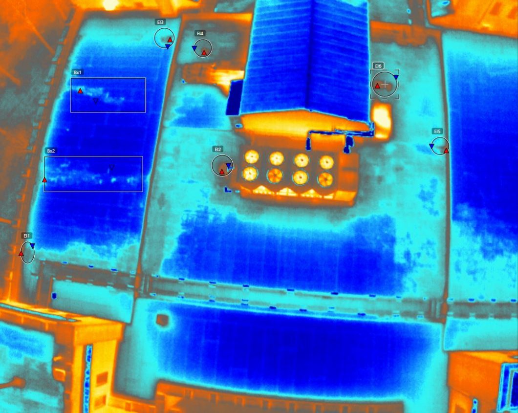 Termografi - Termografering - Vannlekkasje - Varmetap - Næringsbygg - Aerial Visuals AS