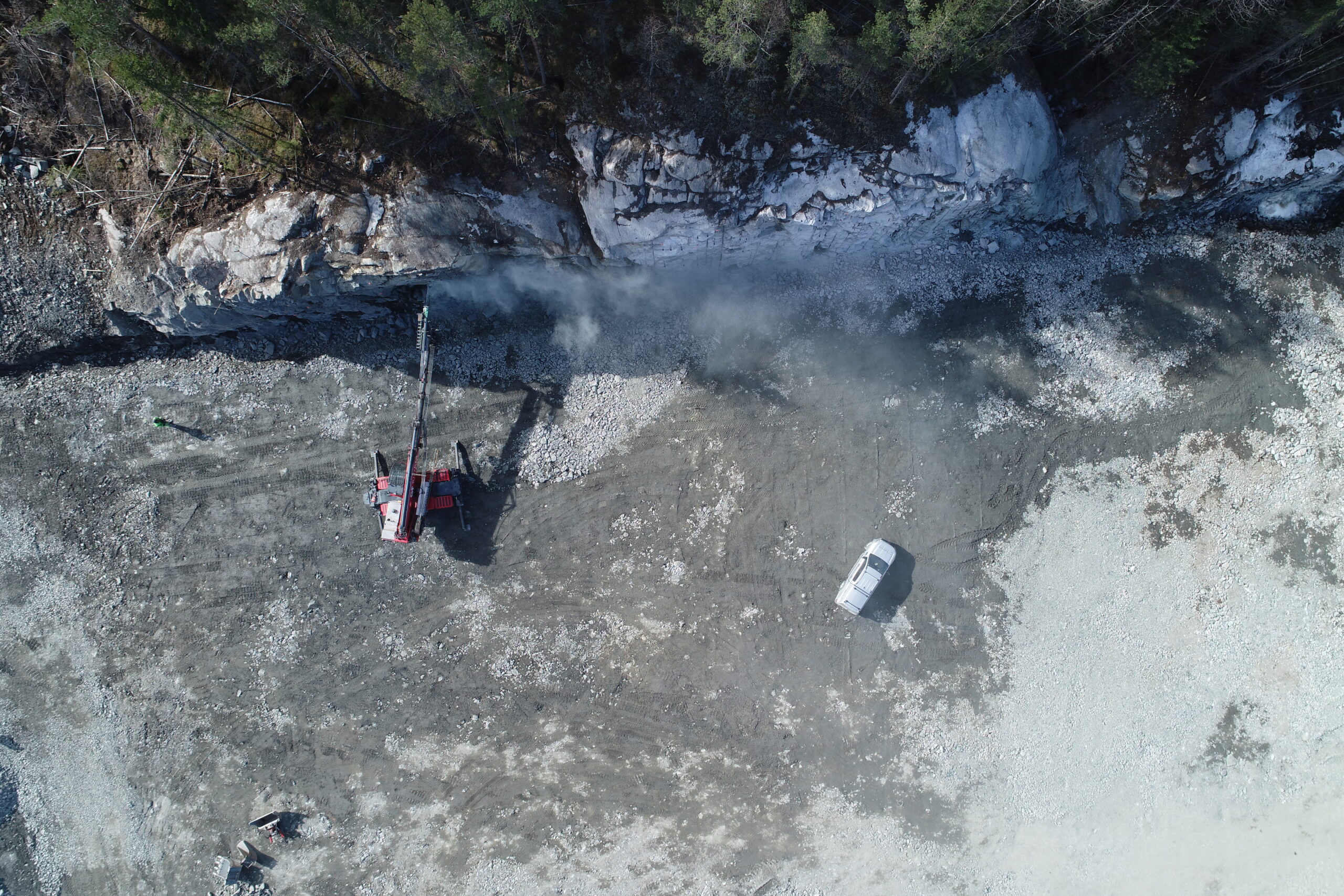 Landmåling - Oppmåling av fjellsikringsbolter - Aerial Visuals AS