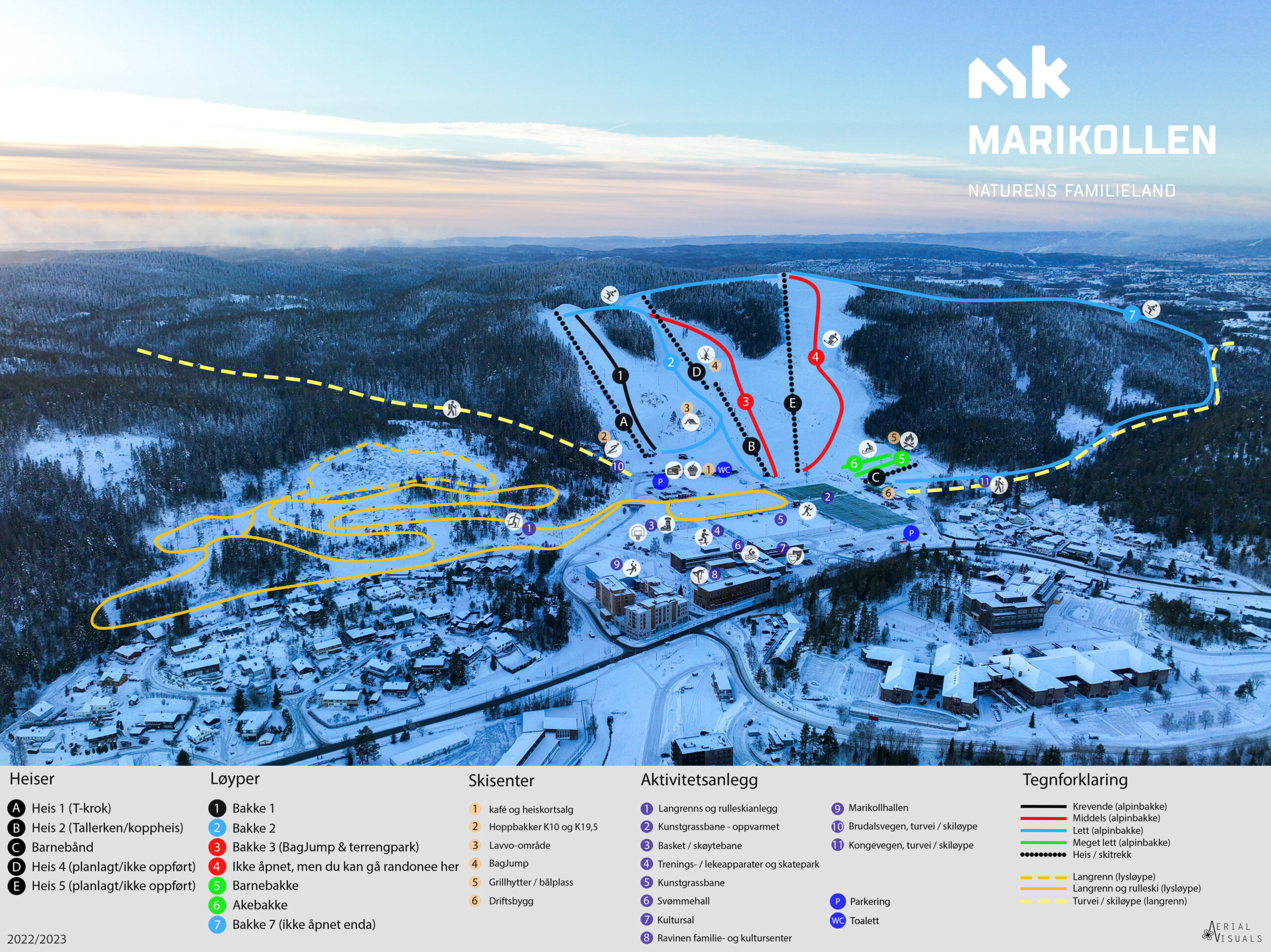 Marikollen Skisenter - Løypekart - Aerial Visuals